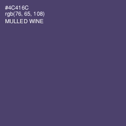#4C416C - Mulled Wine Color Image